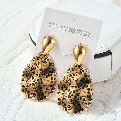 304 Stainless Steel Enamel Stud Earrings
