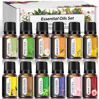 Essential Oils Set, 10 ML Bottles Set For Home Care, Fragrance, Humidifiers, Difusors & Aromatherapy Oils Set Gifts, Mint Lea...