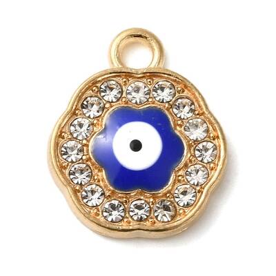 Alloy Enamel Rhinestone Glass Pendants
