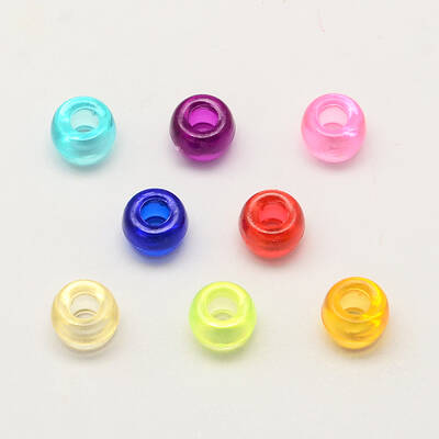Transparent Acrylic European Beads
