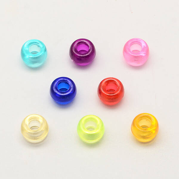 Transparent Acrylic European Beads