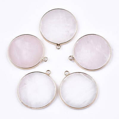 Natural Rose Quartz Pendants