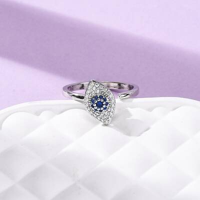 Brass Micro Pave Cubic Zirconia Rotating Cuff Rings