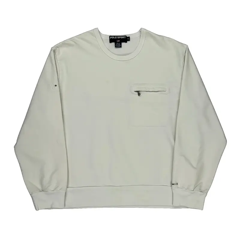 Polo Sport Sweatshirt - XL White Cotton Blend