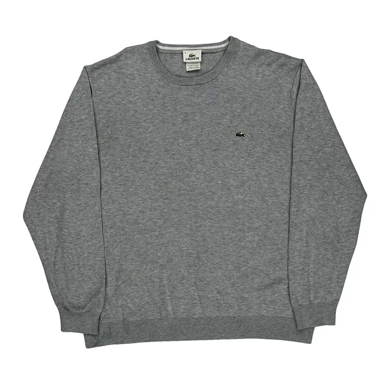 Lacoste Jumper - 3XL Grey Cotton Blend