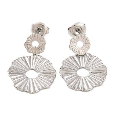 Non-Tarnish 304 Stainless Steel Stud Dangle Earrings
