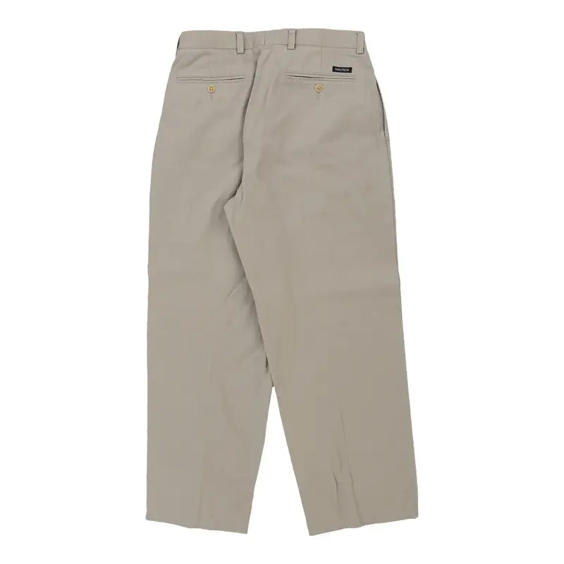Nautica Trousers - 33W 28L Beige Cotton