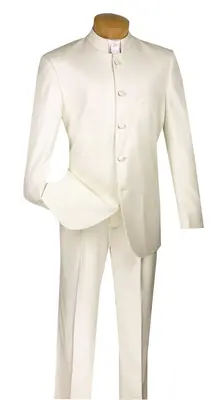 Vinci Men's 5 Button 2-Piece Nehru Suit Fashionable Style