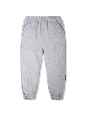 Toddler Boy's Letter Patched Pocket Elastic Waist Sweatpants, Casual Comfy Jogger Pants for Daily Wear, Kids Bottoms for All ...