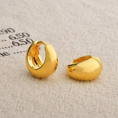 Brass Hoop Earrings