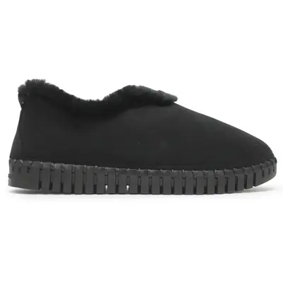 Ilse Jacobsen Tulip 3050 Textile Women's Slip On Shoes - Black Black - Size:US 8 Women