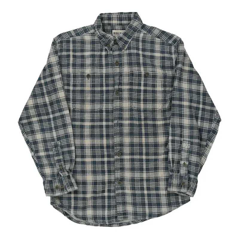 Age 12 Billy Can Checked Shirt - Small Blue Cotton