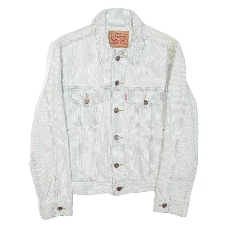 LEVI'S Mens Denim Jacket Blue Striped S