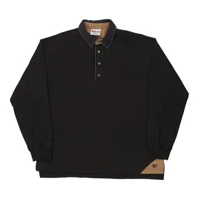 Chase Authentics Nascar Long Sleeve Polo Shirt - XL Black Cotton