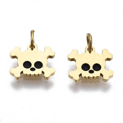 316 Surgical Stainless Steel Enamel Charms
