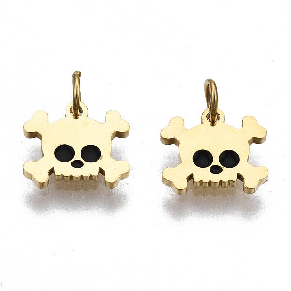 316 Surgical Stainless Steel Enamel Charms