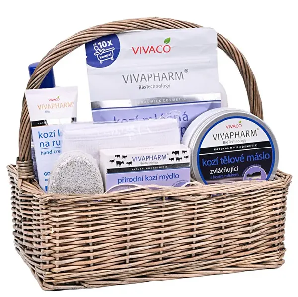 Vivaco Cesto Regalo Di Cosmetici Al Latte Di Capra
