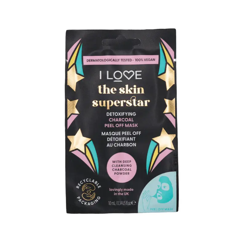 Detoxifying Sheet Mask I Love Skin Superstar for face 10 ml