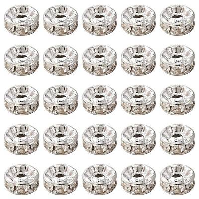 Brass Rhinestone Spacer Beads