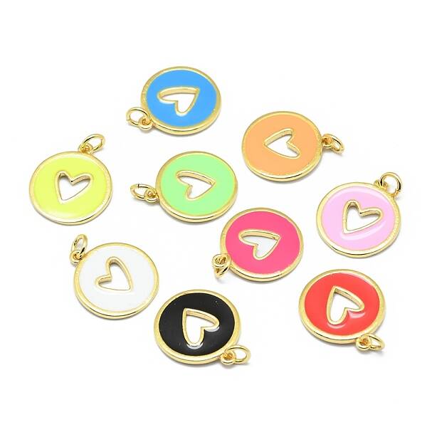 Brass Enamel Pendants