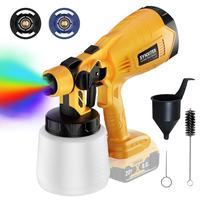 【FathersDayGift】Cordless Paint Sprayer 30000RPM High Speed for Dewalt 20V MAX Battery, HVLP Spray Paint Gun with 4 Copper...