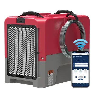 ALORAIR® Wholesale Package of Storm LGR Extreme WI-FI 85 Pint Commercial Restoration Dehumidifiers - Red