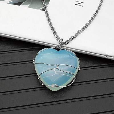 Synthetic Opalite Pendant Necklaces