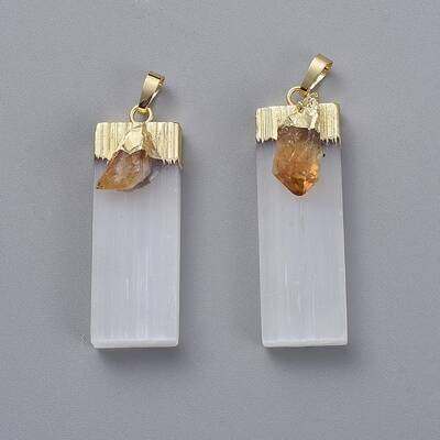 Natural Calcite Big Pendants