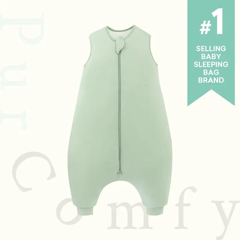 PurComfy Supersoft Toddler Sleep Sack with Feet, 1.0 TOG Premium Bamboo Viscose Sleep Bag Walker with Legs, 2-Way Zipper paja...