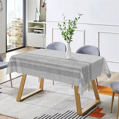 Gray Modern Argyle Pin Stripes Rectangle Tablecloth - Aperturee