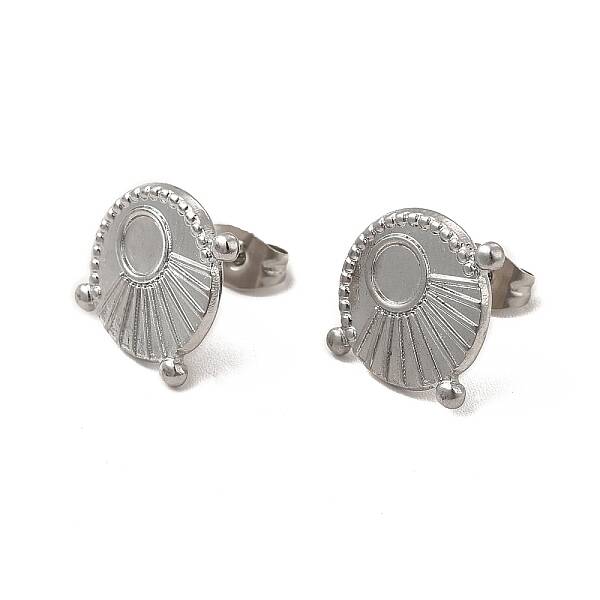 Non-Tarnish 304 Stainless Steel Stud Earring Cabochon Settings