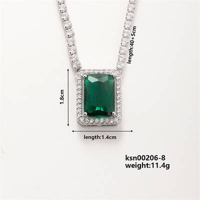 Elegant Brass Micro Pave Cubic Zirconia Pendant Necklaces