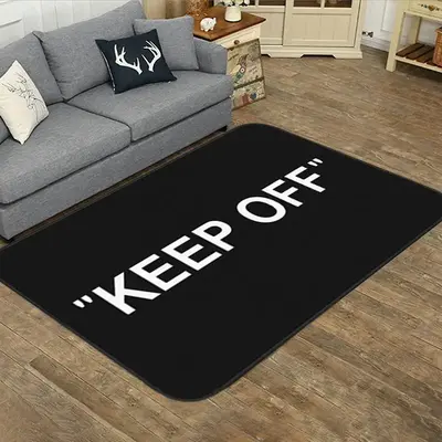 Non-slip Household Door Rug Mat for Room Decor, 1 Count Letter Pattern Home Decorative Pad, Entrance Mat for Indoor Living Ro...