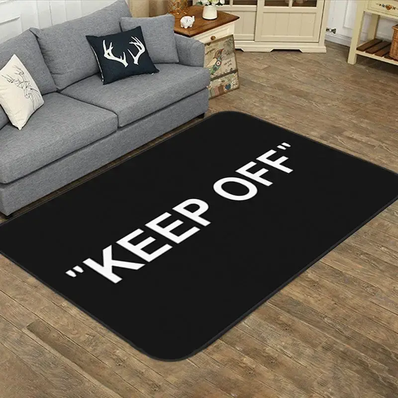 Non-slip Household Door Rug Mat for Room Decor, 1 Count Letter Pattern Home Decorative Pad, Entrance Mat for Indoor Living Ro...