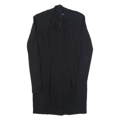 FRENCH CONNECTION Womens Bodycon Dress Black Long Sleeve Short UK 10