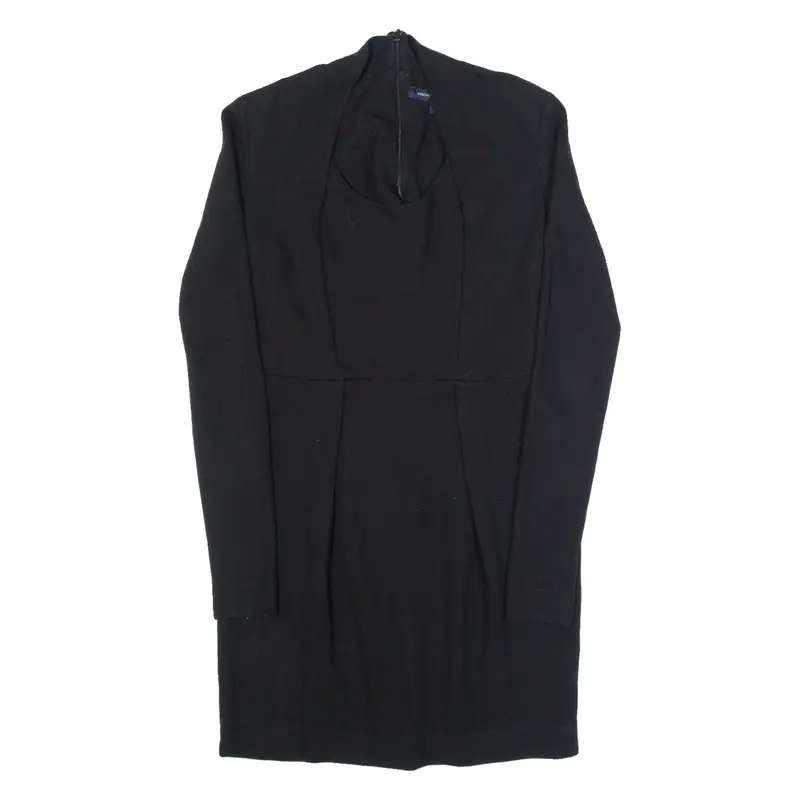 FRENCH CONNECTION Womens Bodycon Dress Black Long Sleeve Short UK 10
