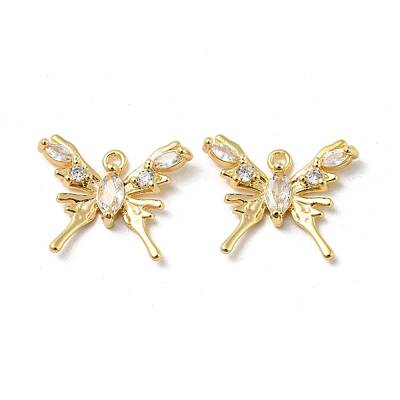 Brass Micro Pave Cubic Zirconia Pendants