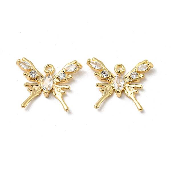 Brass Micro Pave Cubic Zirconia Pendants