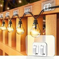 Waterproof Plastic Hook Set, Self Adhesive Hook, Anti-UV Hook for Hanging Christmas Light, Lamp, Cable Management & Rope Orga...
