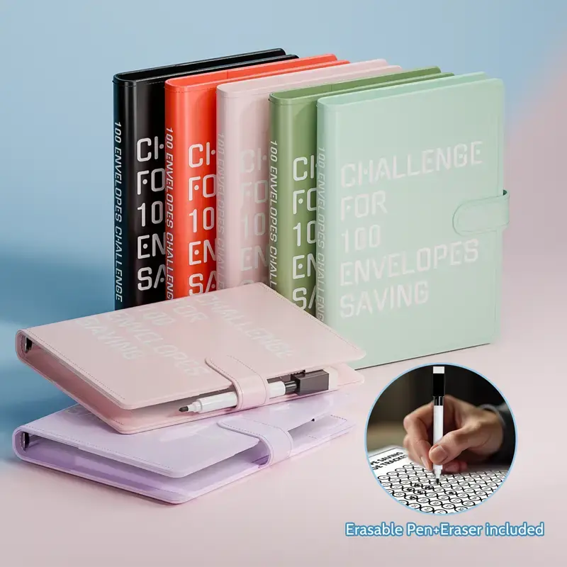 100 Envelopes Savings Challenge – Save $5,050 Fast with A5 Budget Binder & Cash Envelopes – DIY Transparent Planner for  ...