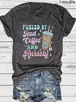 【Plus Size】 Funny Letter & Graphic Print Tee, Casual Short Sleeve Round Neck T-Shirt, Women Plus Back To School Clothin...