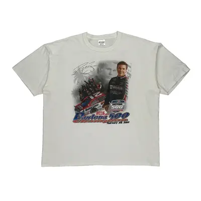 Daytona 500 Chase Authentics Nascar T-Shirt - 3XL White Cotton