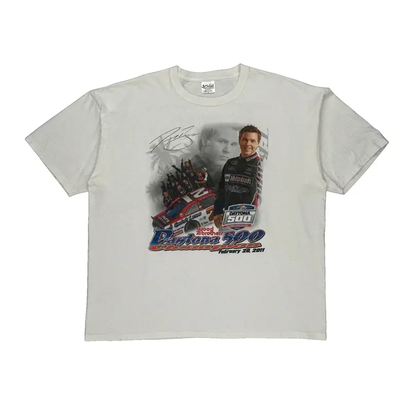 Daytona 500 Chase Authentics Nascar T-Shirt - 3XL White Cotton