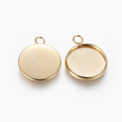 304 Stainless Steel Pendant Cabochon Settings