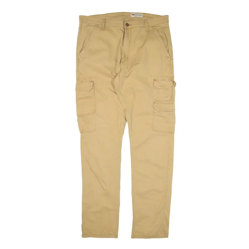 WRANGLER Cargo Trousers Beige Regular Tapered Womens W34 L34