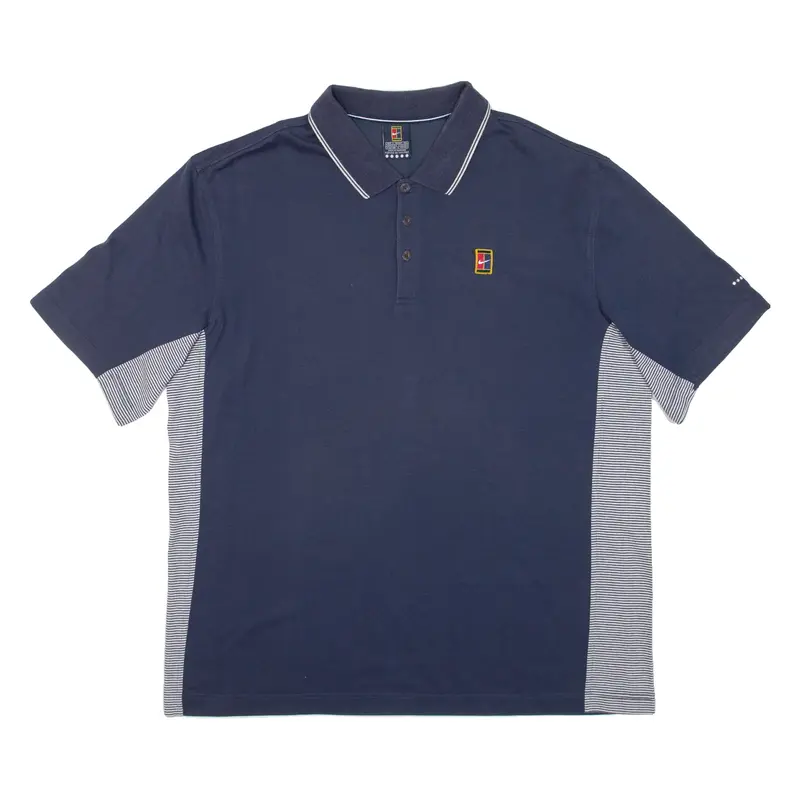 NIKE Court Mens Polo Shirt Blue L