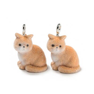 Flocky Acrylic Pendants