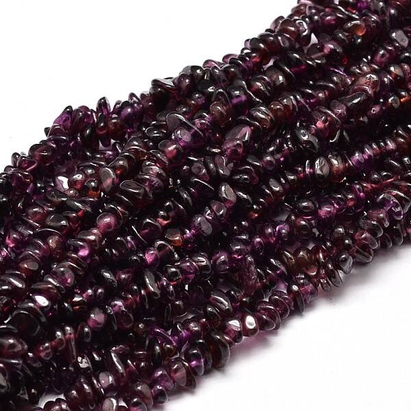 Natural Garnet Chip Beads Strands