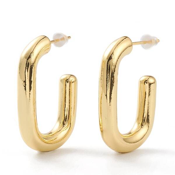 Brass Half Hoop Earrings