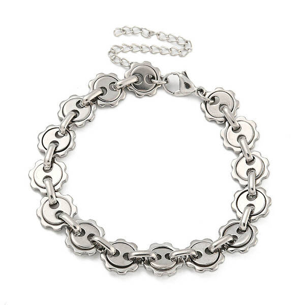 Non-Tarnish 304 Stainless Steel Sun Link Chains Bracelets for Men & Women